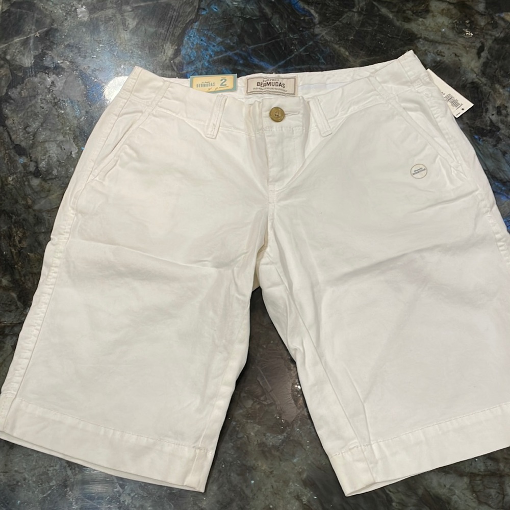 White Bermuda Shorts Size 2